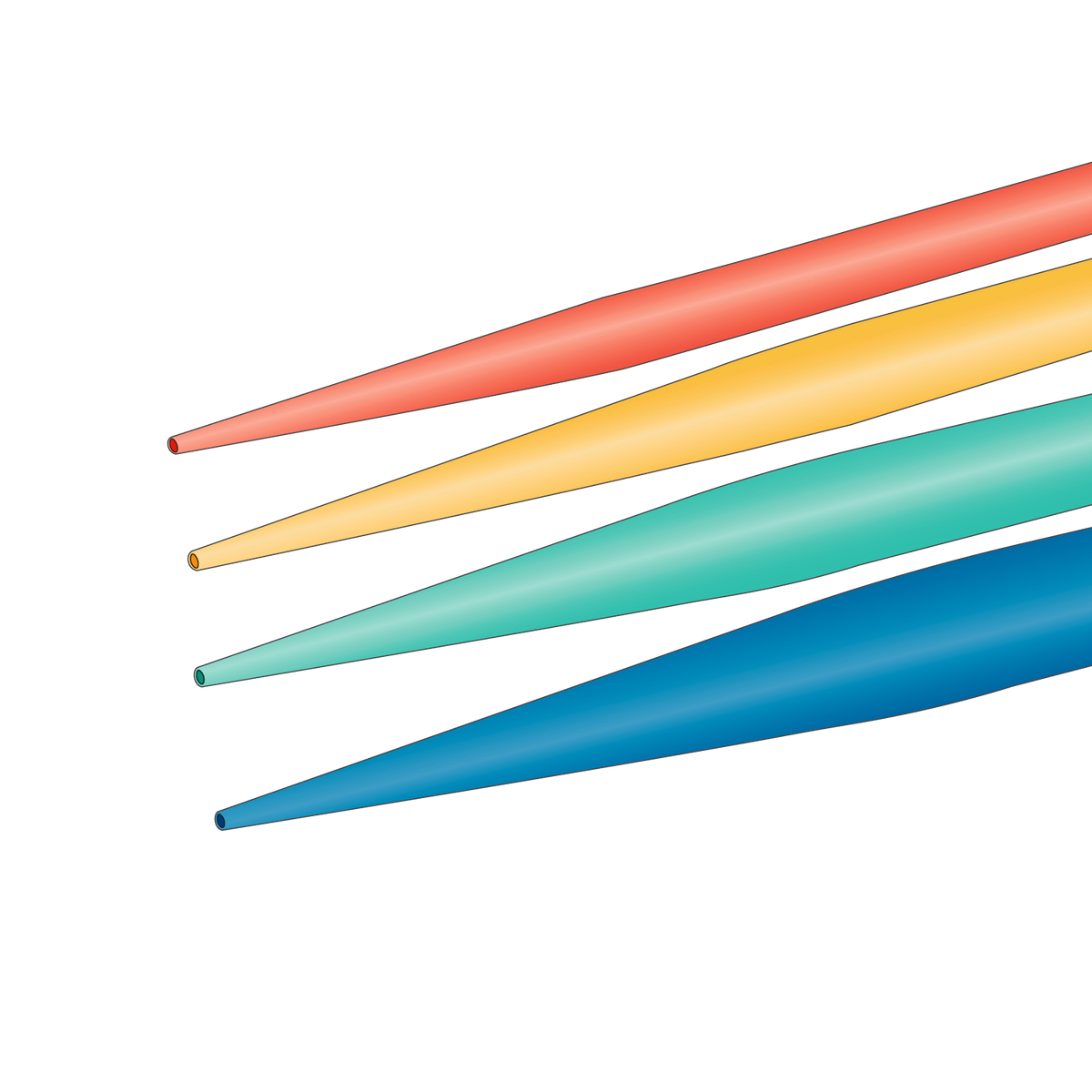 10 FR LDPE Dilator Tapered Tip .037 ID w Molded Hub